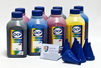 картинка Комплект чернил OCP (EGO, BKP110/111, CP110, YP116, RP110, MP110, OP110) для Epson R1900/R2000/SC-P4