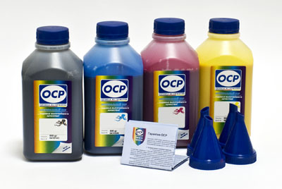 картинка Комплект чернил OCP (BKP/CP 115, MP/YP 102) для Epson Durabrite (все 4-цветные модели), 500 gr x 4