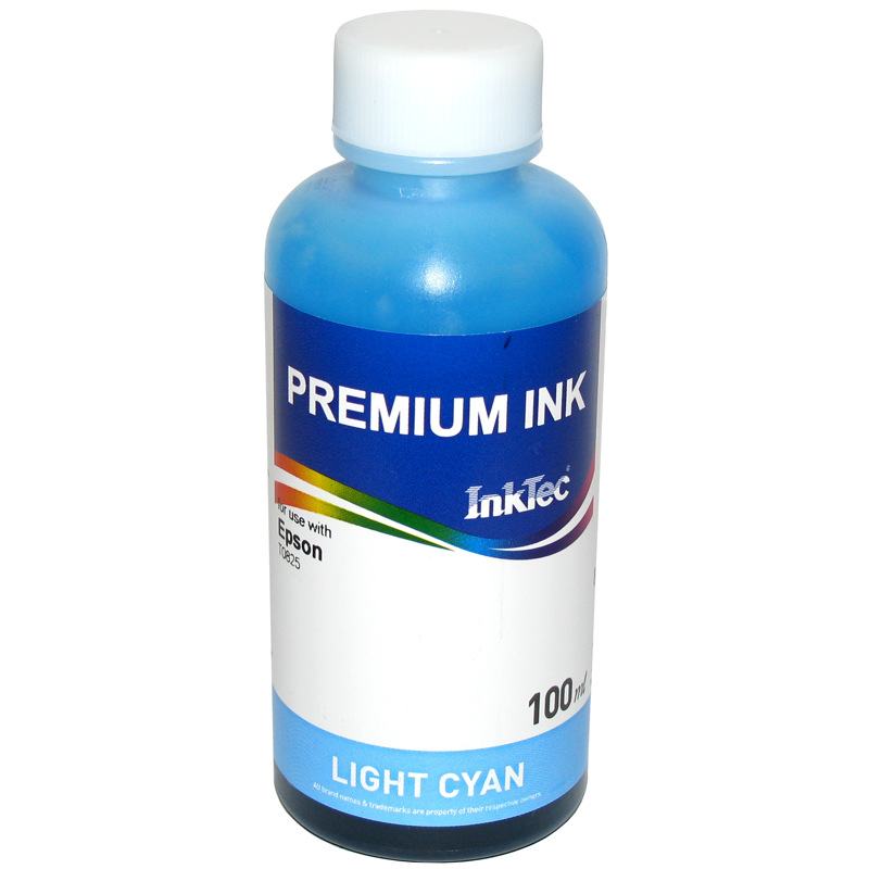 картинка Чернила InkTec E0017-100MLC LIGHT CYAN для Epson L-серии, 100мл