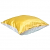 Подушка атласная бело-золотая 30х30см