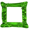 Подушка атласная зеленая 35х35см c накладкой