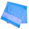 Полотенце махровое синее, 30x70 см (двухсторонний бордюр)