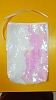 Мешок подарочный с пайетками розово-белый 230x150мм