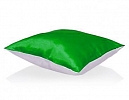 Подушка атласная бело-зеленая 30х30см