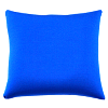 Подушка атласная бело-голубая 30х30см