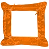 Подушка атласная оранжевая 35х35см c накладкой